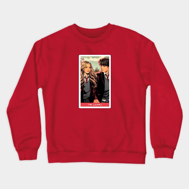 the lovers - house of anubis tarot card Crewneck Sweatshirt by sadieillust